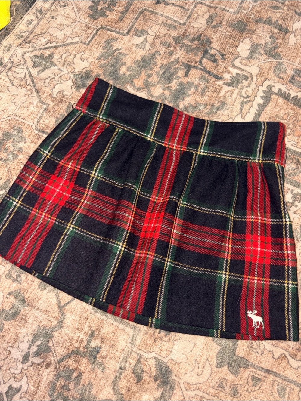 Abercrombie & fitch Mini Skirt with Embroidered Moose - Red & Black